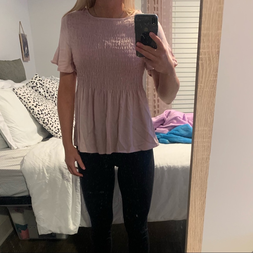 Blush pink blouse